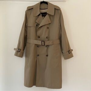 Botany 500 Trench Coat Mens 40 Beige Quiet Luxury Old Money Academia Business